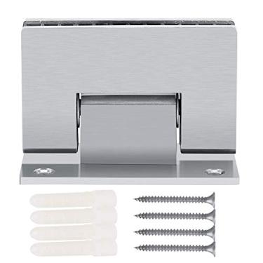 Imagem de Dobradiça da porta do chuveiro, suporte de parede sem moldura de 8-10 mm para vidro Dobradiça de montagem na parede da porta do chuveiro, clipe de porta do banheiro de aço inoxidável