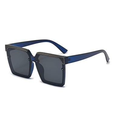 Imagem de Óculos de sol simples e elegantes Óculos de sol simples para homens e mulheres Para-sol selfie, rosto liso, armação grande, moda fina, versátil, 2, tamanho único