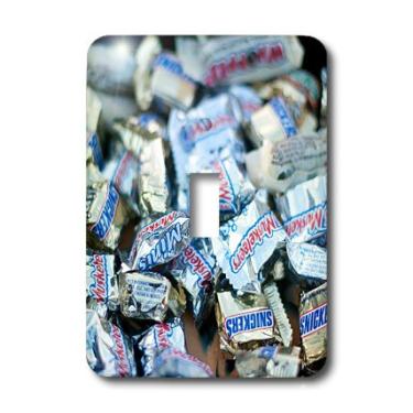 Imagem de 3dRose LLC lsp_98054_1 Interruptor de alternância simples Some Candy in a Bowl Three Musketeers and Snickers