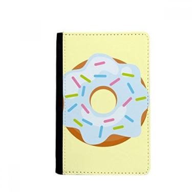 Imagem de Porta-passaporte Blue Donut Sobremesa Doce Comida Doce Notecase Burse Capa Carteira Cartão Bolsa, Multicolor