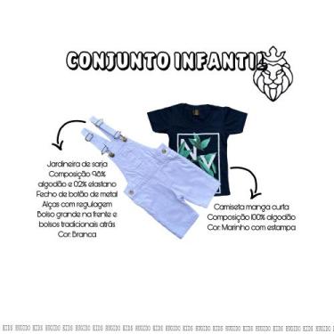 Imagem de Conjunto Jardineira E Camiseta Infantil Menino - Rugido Kids