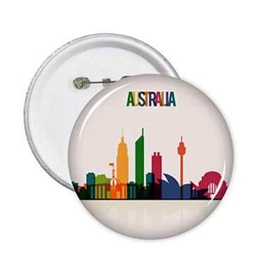 Imagem de Arranha-céus da cidade da Austrália, alfinetes, emblema, botão, decoração, acessório, 5 peças
