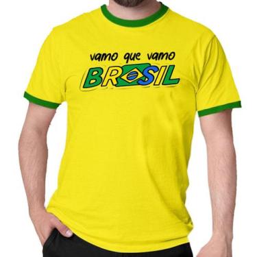 Imagem de Camiseta Vamo Que Vamo Brasil Camisa Copa Verde E Amarelo - Mago Das C