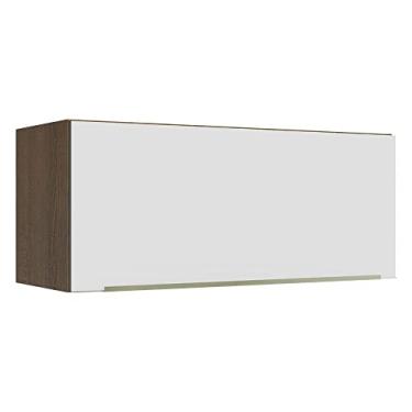 Imagem de Armário Aéreo Madesa Lux 80 cm 1 Porta Basculante - Rustic/branco Veludo