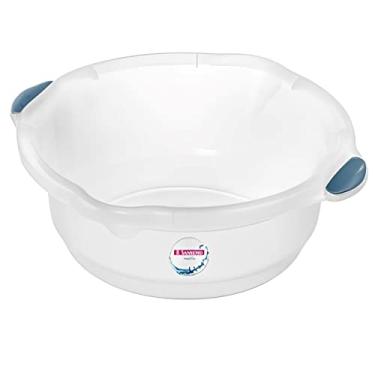 Imagem de Bacia Plástica 27,5 Litros Para Limpeza Casa Lavanderia Roupas Com Pegadores Laterais - 230 Sanremo - Transparente