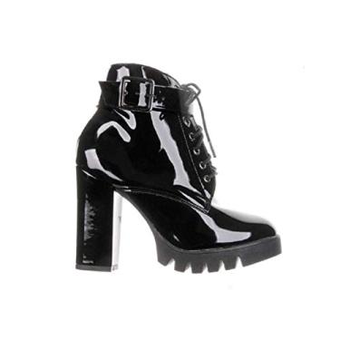 Imagem de Bota Tratorada Preta Verniz com Fivela TAMANHO:34