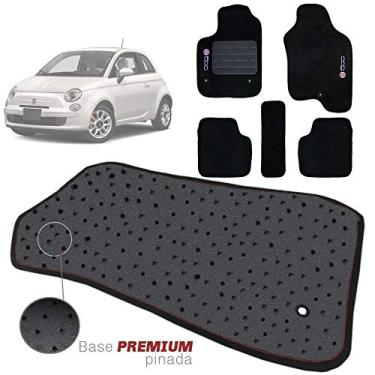 Imagem de Jogo de Tapete Carpete Tevic Pinado Tevic Fiat Argo 2017 18 19 Impermeável Lavável Logo Bordado 5 Peças