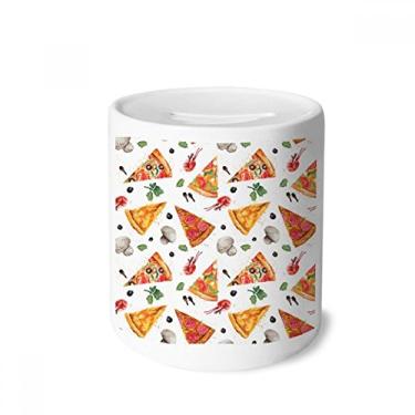 Imagem de DIYthinker Delious Food Pizza Ilustração Padrão Dinheiro Caixa Cerâmica Porta-Moedas Presente