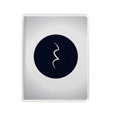 Imagem de Caderno branco Music com capa macia e capa de goma preta