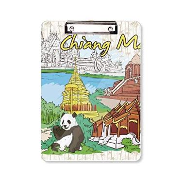 Imagem de Thailand Chiang Mai Panda Temple prancheta pasta bloco de escrita placa de apoio A4