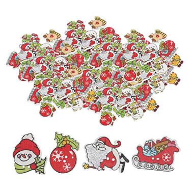 Imagem de Enfeites, 40 L / 25 mm (1 polegada) Botões de arte de alce, 200 peças Acessórios de artesanato para festa de aniversário, festivais de costura para decoração de álbuns