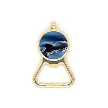 Imagem de Chaveiro de aço inoxidável com imagem de natureza e baleia, oceano, água, mar, imagem da natureza