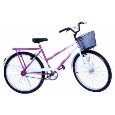 Imagem de Bicicleta Poti Onix Convencional Pink Com Branco