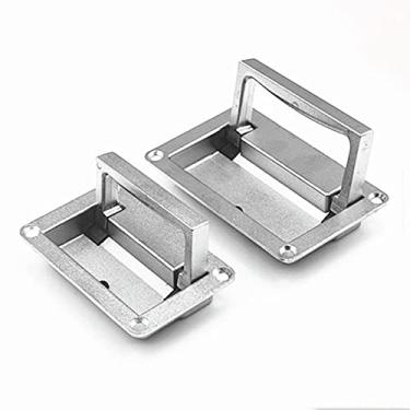 Imagem de Puxador para móveis embutidos ocultos de aço inoxidável quadrado puxar puxador com anel para gaveta de porta Gaveta Armário Barco marinho, L