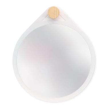 Imagem de Espelho Decorativo Adnet Flat Branco Off White 40 Cm Redondo - E2g Des