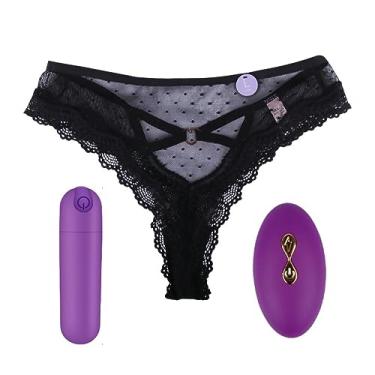 Imagem de Vibrador Calcinha Poderoso Com Controle Remoto Mini Vibradores Brinquedos Sexuais Adultos Estimulador Ponto G e Clitóris (Roxo)