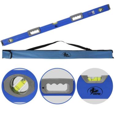 Imagem de Nível De Alumínio Régua 1 Metro Reforçado Imã Profissional