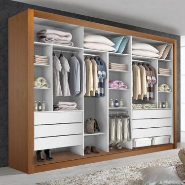 Imagem de Closet Casal sem Portas 6 Gavetas Itália Carvalho