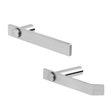 Imagem de Kit Acessórios para Banheiro Barra Patmos Inox Escovado Grego Metal