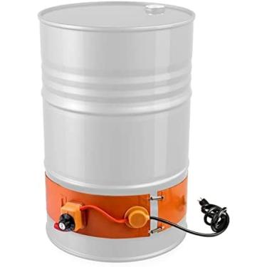 Imagem de Almofada Do Calefator Do Silicone Do Tambor, Calefator Resistente Do Tambor Do Metal Da Borracha De Silicone Reforçada De 2 Camadas Do Calefator Da Faixa Do Tambor Para O Tambor De Óleo,Controle D