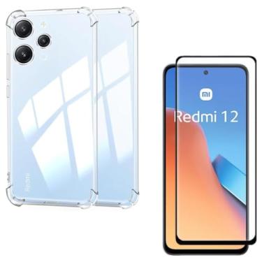 Imagem de Capa Capinha Anti Impacto + Película Premium 3D de Vidro Temperado Compatível Com Redmi 12 4g - (Hard Glass Store)
