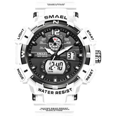 Imagem de Relógio militar esportivo masculino à prova d`água - Cronômetro de alarme LED - Date Multifuncional