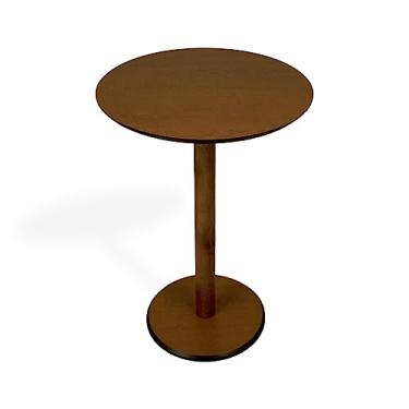Imagem de Mesa De Quarto Lateral Monopé De Madeira Laminada 50 Cm (CASTANHO)