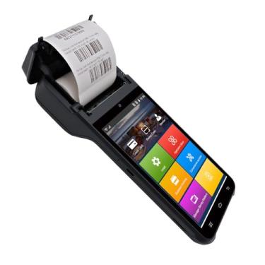 Imagem de LIGENZ Impressora de recibos de terminal Pos Android 12 POS portátil móvel com 4G, NFC, WiFi, Bluetooth, impressão térmica de recibos de 58 mm para varejo de pequenas empresas, suporte Google Play integrado para software Android