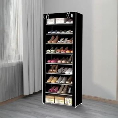 Imagem de Sapateira com 9 Prateleiras para Organizar Calçados e Objetos (PRETO)
