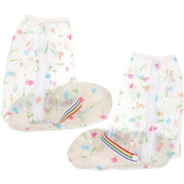 Imagem de 2 peças capa de sapato para bota de chuva à prova d'água capas para bota à prova de chuva capa de sapato para controle de areia galochas botas de chuva para neve capas para ciclismo ao ar livre acampa