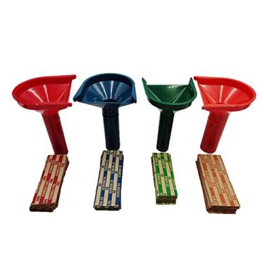 Imagem de Tubos de contagem de moedas de plástico com 100 envoltórios de rolo de moedas padrão ABA contador de moedas em forma de funil codificado por cores