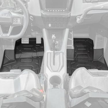 Imagem de KEMIMOTO Tapetes de chão PRO XP revestimentos frontais TPE antiderrapante para proteção para todos os climas, acessórios para piso, preto, compatível com Polaris RZR PRO XP 2020+