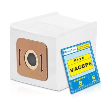 Imagem de SpaceTent Pacote com 6 sacos de vácuo para mochila Ergo nº VACBP6, compatível com aspirador de mochila Atrix Ergo de 8 litros, modelo #: VACBP1, VACBP36V, VACBPAI.