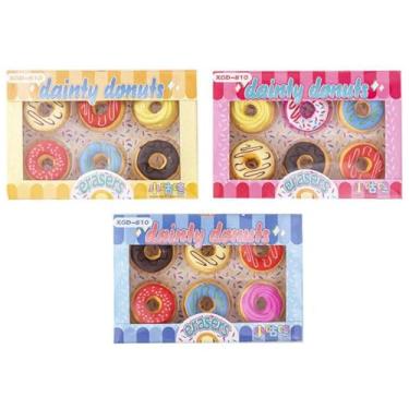 Imagem de Borrachas para donuts, 18 peças, borrachas para alimentos, rosquinhas, borrachas de lápis para crianças, material escolar e lembrancinhas de festa