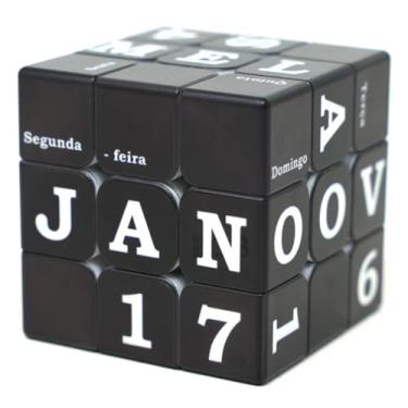 Imagem de Vinci Cube Calendário Preto - Cubo Mágico Personalizado Profissional