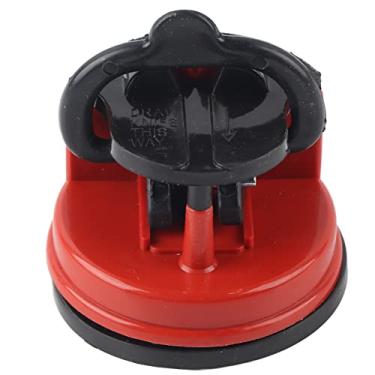 Imagem de Ferramenta de afiar facas, máquina de afiar facas, afiador de facas com ventosa para tesoura de faca de cozinha (Red)