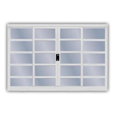 Imagem de Janela de Correr em Aço Alterosa 4 Folhas sem vidro 120x200 Mgm Branco Branco