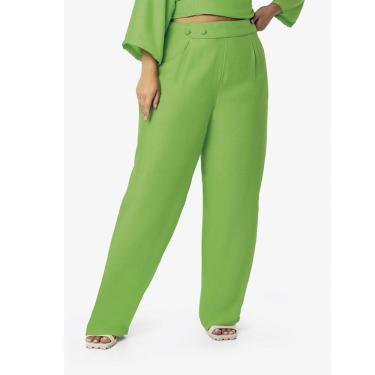 Imagem de Calça Feminina Plus Size Pantalona Gloss