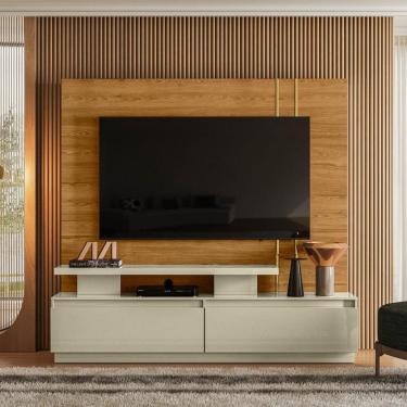 Imagem de Estante home para TV até 75 Polegadas 2 Gavetas Sem Pes New Apolo Madetec