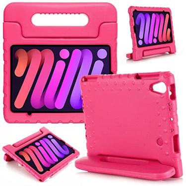Imagem de Dteck Capa para Apple iPad mini 7/6ª geração (A17 Pro/A15) versão 2024/2021 (8,3 polegadas), capa infantil leve e portátil com suporte e alça, capa protetora de espuma EVA durável à prova de choque