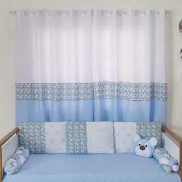 Imagem de Cortina Dengoso 2.00 Metros Para Quarto Infantil E Bebe Azul