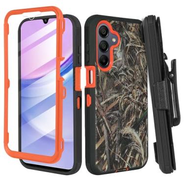 Imagem de Thousandgear Capa de celular compatível com Samsung Galaxy A16 5G, protetor de tela embutido, clipe de cinto, capa protetora resistente à prova de poeira à prova de choque (camuflagem)