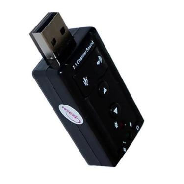 Imagem de Placa de Som Externa USB - Som Virtual 7.1 e Microfone - AD0021 - Dive