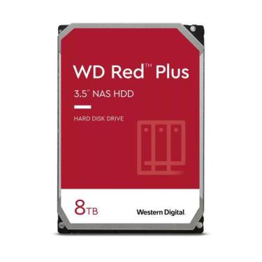 Imagem de HD NAS WD 8TB RED Plus SATA 5640RPM 256MB 3,5" - WD80EFPX - Western Di