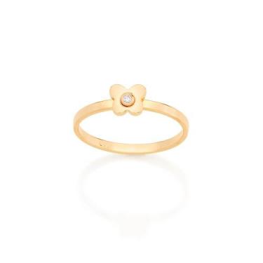 Imagem de Anel banhado ouro 3x 24k 18k e 22k feminino infantil rommanel fino bor