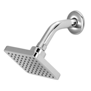 Imagem de Chuveiro Ducha Flatt Quadrado Articulada Aquecedor Solar Gás - Modelar
