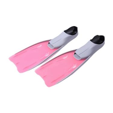 Imagem de Pegciuho Nadadeiras de Mergulho com Snorkel Nadadeiras de Mergulho Portáteis com Bolso para Os Pés Inteiros Viajando Leve Rosa Nadadeiras de Natação para Mulhe, 35 a 37