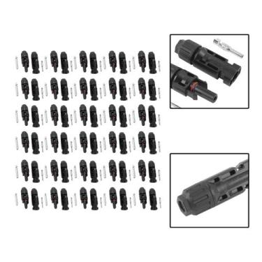 Imagem de Kit 30 Pares de Conectores MC4 Para Sistemas Fotovoltaico - EDA