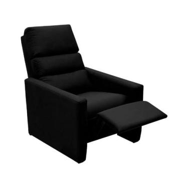 Imagem de Poltrona do Papai Reclinável Ravena Material Sintético Preto Star Conf