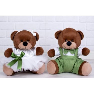 Imagem de PELUCIA URSO CASAL TEDDE 15 CM PAJEM VERDE, DAMINHA BRANCA PARA DECORAÇÃO (Pajem Verde, Daminha Branca, detalhes Verde - Pelúcia Marrom)